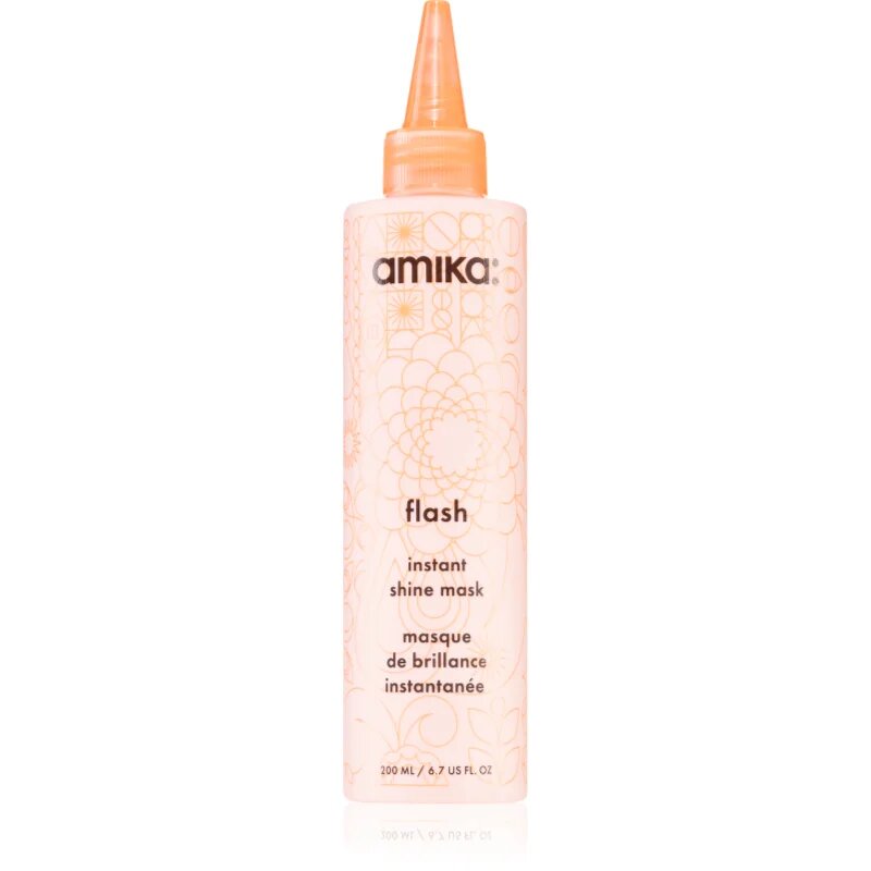 amika Flash Instant Shine Mask hydratační maska na vlasy pro lesk a hebkost vlasů 200 ml