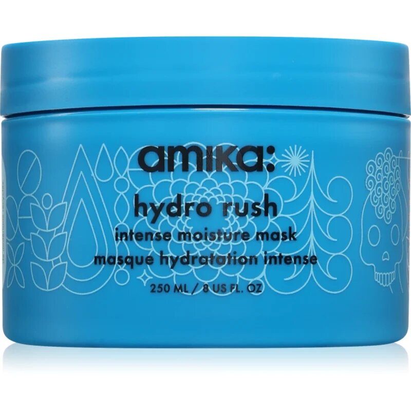 amika Hydro Rush Intense Moisture Mask hydratační maska na vlasy s kyselinou hyaluronovou 250 ml