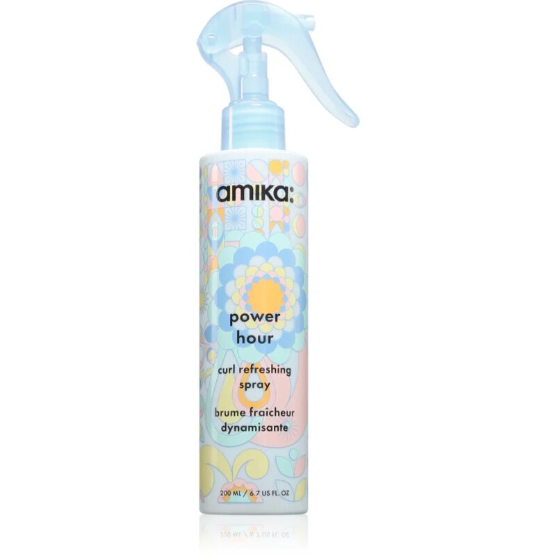 amika Power Hour Curl Refreshing Spray hydratační sprej pro vlnité a kudrnaté vlasy 200 ml