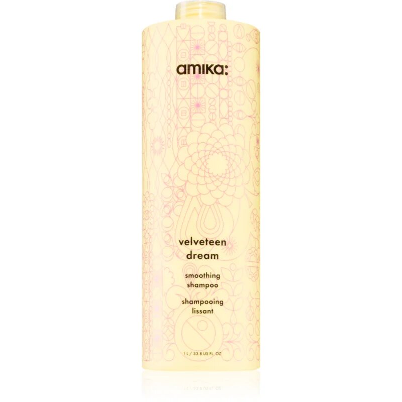 amika Velveteen dream uhlazující šampon odolný vzdušné vlhkosti 1000 ml