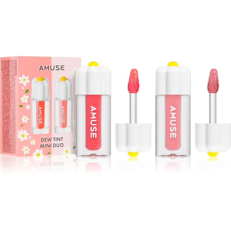 AMUSE Dew Tint Mini Duo sada hydratačních lesků na rty odstín Warm Tone 2x1.5 g
