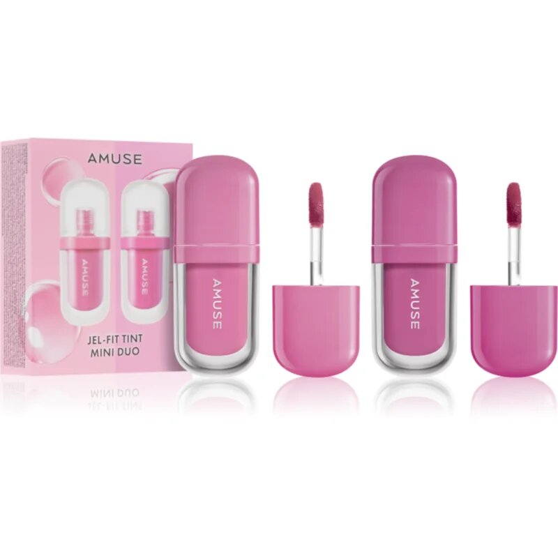 AMUSE Jel-Fit Tint Mini Duo sada hydratačních lesků na rty odstín Cool Tone 2x1.5 ml