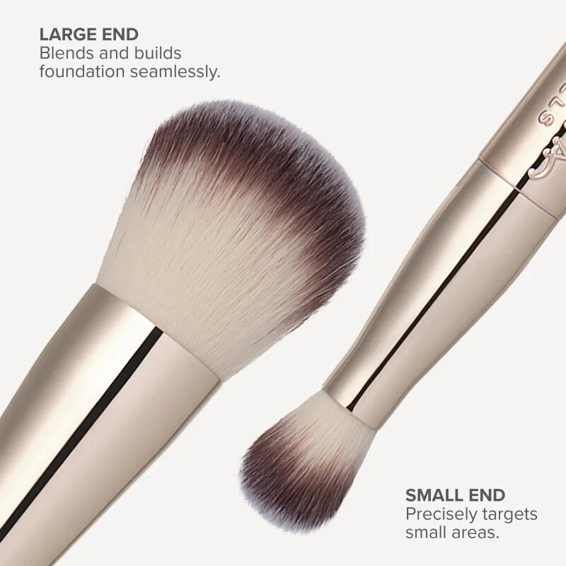 Anastasia Beverly Hills Impeccable Foundation & Face Brush oboustranný univerzální štětec na make-up 1 ks