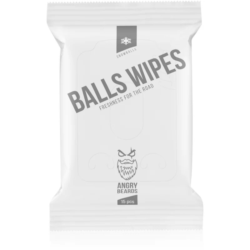 Angry Beards SnowBalls BallsWipes ubrousky pro intimní hygienu 15 ks