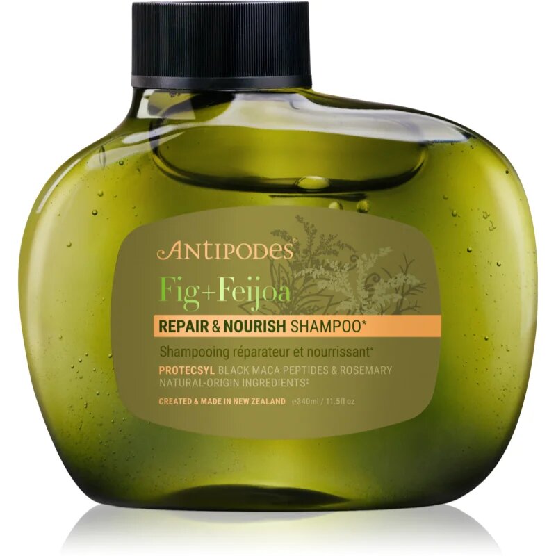 Antipodes Fig + Feijoa Repair & Nourish posilující šampon pro suché a poškozené vlasy 340 ml
