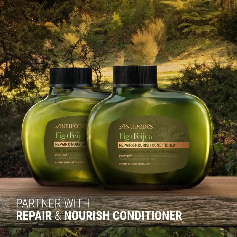 Antipodes Fig + Feijoa Repair & Nourish posilující šampon pro suché a poškozené vlasy 340 ml