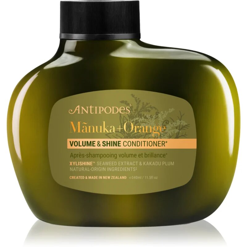 Antipodes Mᾱnuka + Orange Volume & Shine objemový kondicionér pro lesk a hebkost vlasů 340 ml