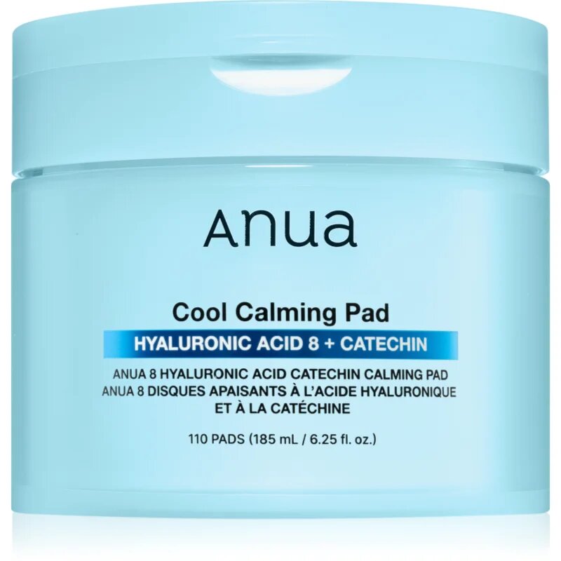 Anua 8 Hyaluronic Acid Catechin Calming Pad zklidňující polštářky s chladivým účinkem 110 ks