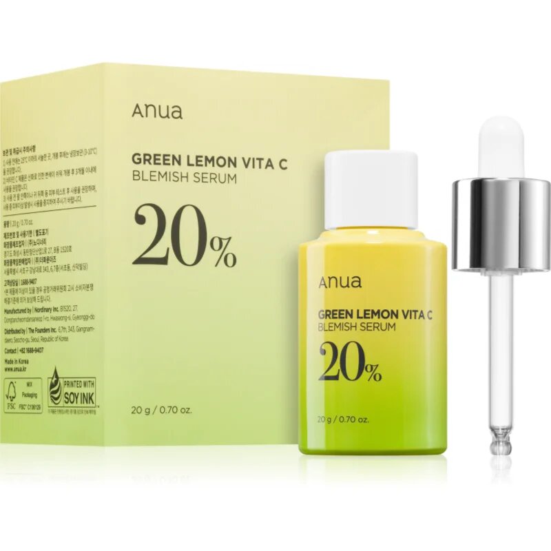 Anua Green Lemon Vita C Blemish Serum rozjasňující sérum s vitaminem C pro problematickou pleť akné 20 ml