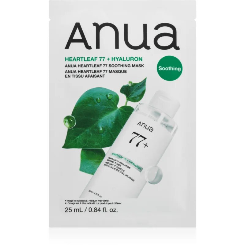 Anua Heartleaf 77 Soothing Mask zklidňující plátýnková maska s hydratačním účinkem 25 ml