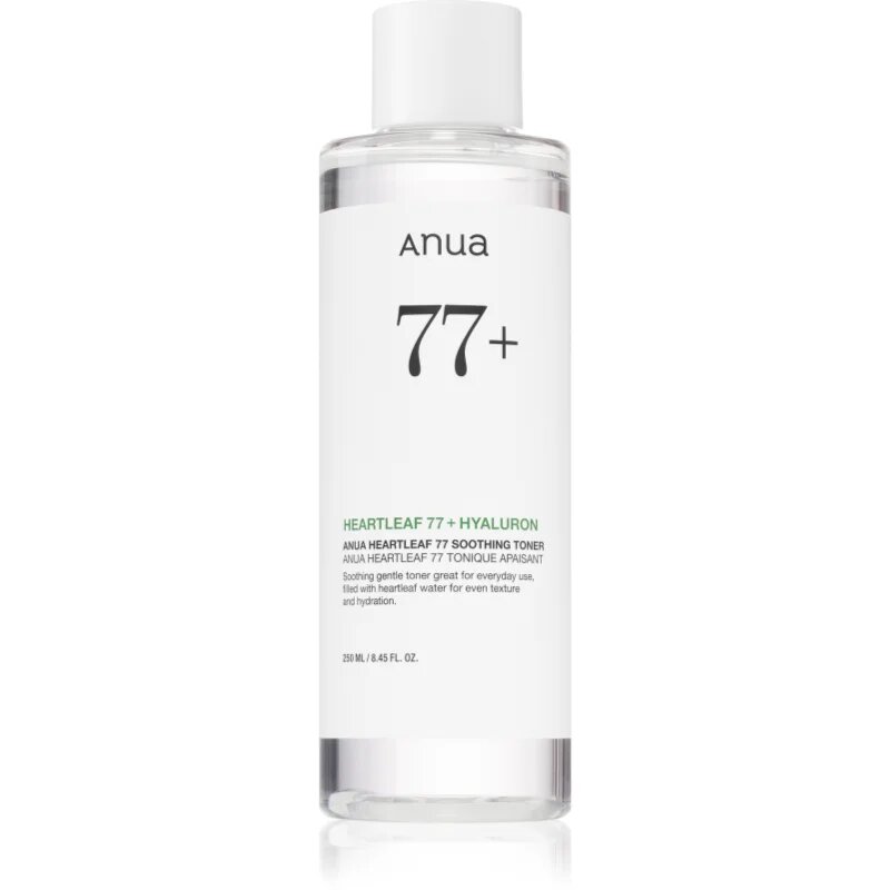 Anua Heartleaf 77% Soothing Toner čisticí a zklidňující tonikum pro obnovu kožní bariéry 250 ml