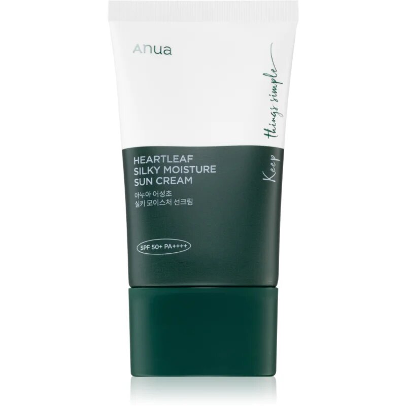Anua Heartleaf Silky Moisture Sun Cream intenzivně hydratační denní krém SPF 50+ 50 ml
