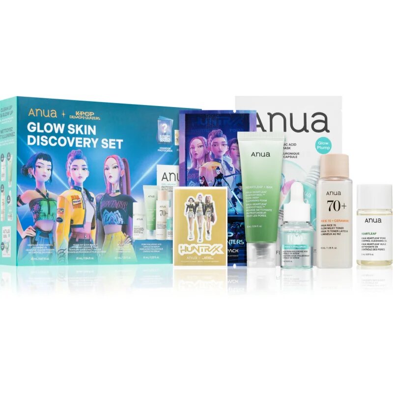 Anua K-Pop Demon Hunters Glow Skin Discovery Set dárková sada pro rozjasnění pleti