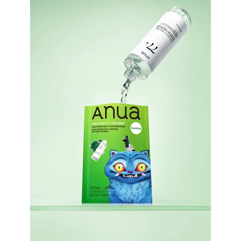 Anua K-Pop Demon Hunters Heartleaf 77% Soothing Mask hydratační plátýnková maska se zklidňujícím účinkem 25 ml