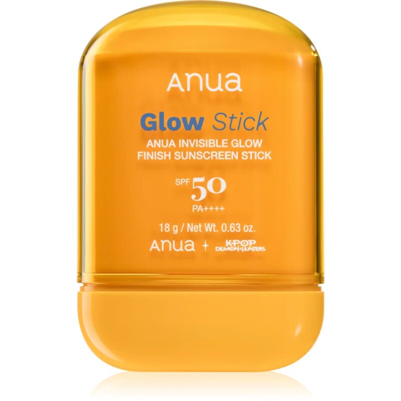 Anua K-Pop Demon Hunters Invisible Glow Finish Sunscreen ochranná hydratační tyčinka s rozjasňujícím efektem SPF 50 18 g