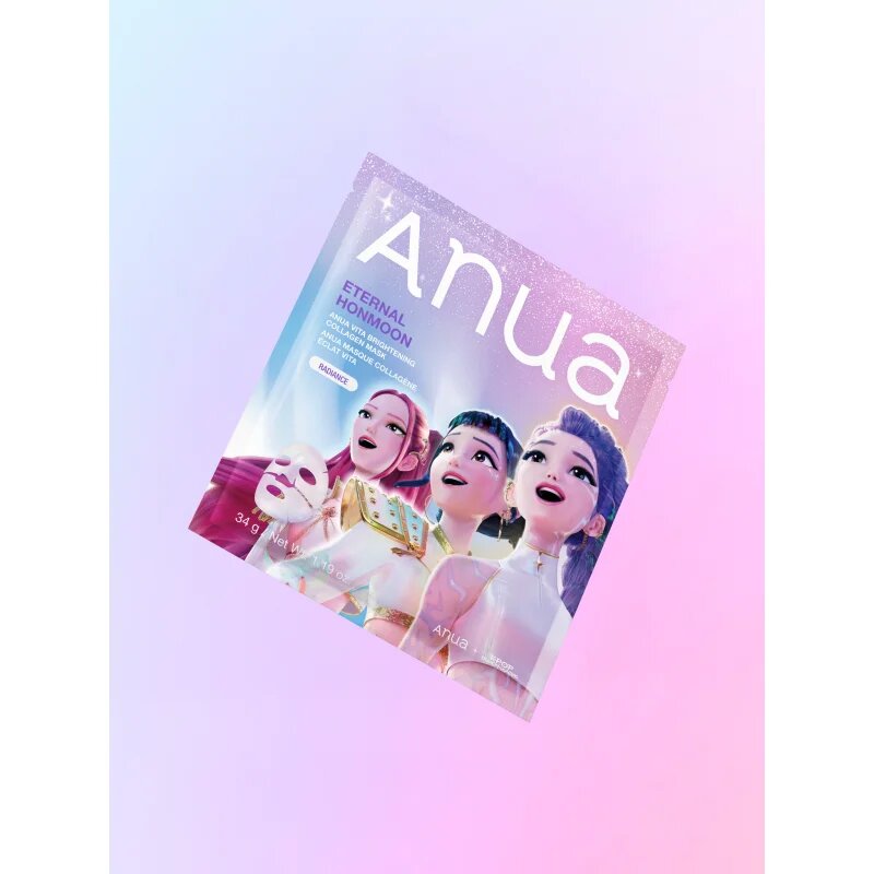 Anua K-Pop Demon Hunters Vita Brightening Collagen Mask rozjasňující plátýnková maska s kolagenem 34 g