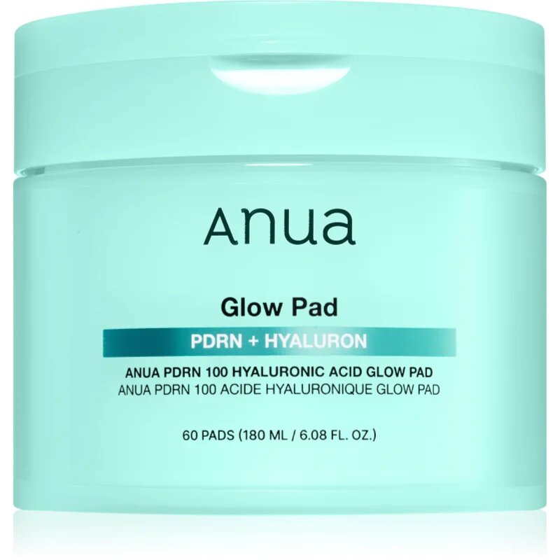 Anua PDRN 100 Hyaluronic Acid Glow Pad tonizační polštářky pro hydrataci a vypnutí pokožky 60 ks