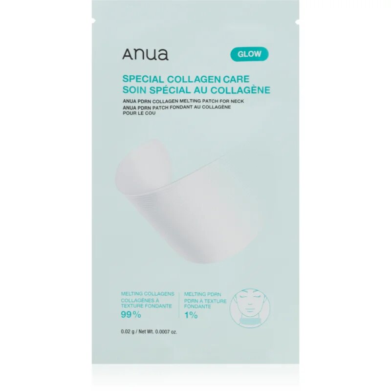 Anua PDRN Collagen Melting Patch For Neck liftingová a zpevňující maska na krk a dekolt 4 ks