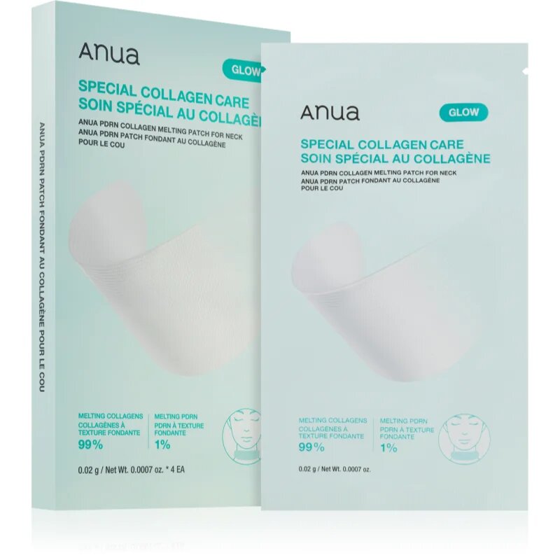 Anua PDRN Collagen Melting Patch For Neck liftingová a zpevňující maska na krk a dekolt 4 ks