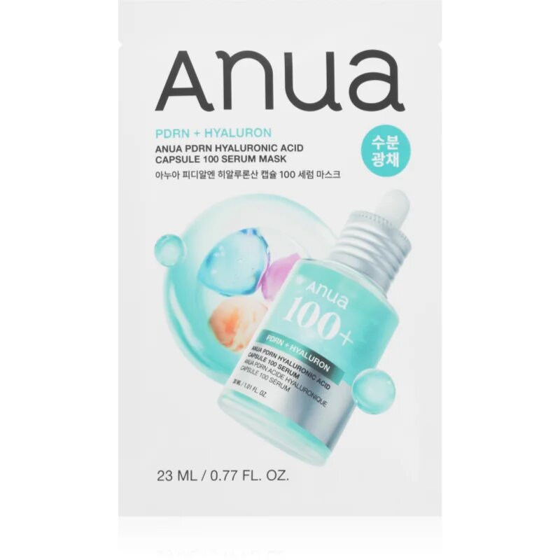 Anua PDRN Hyaluronic Acid Capsule 100 Serum Mask hydratační plátýnková maska se zpevňujícím účinkem 23 ml