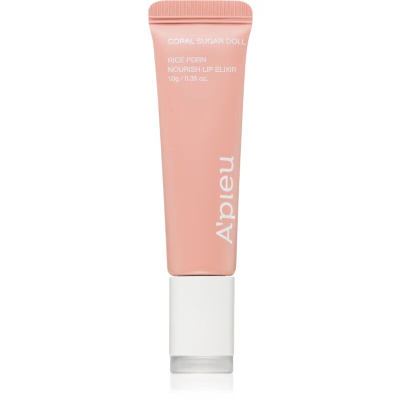 A’pieu Rice PDRN Nourish Lip Elixir tónovací balzám na rty s vyživujícím účinkem odstín 03 Coral Sugar Doll 10 g