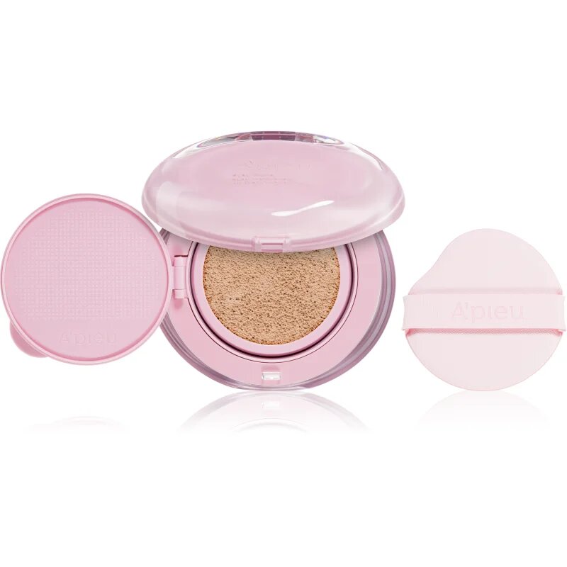 A’pieu Waterlock Comfort Veil Cushion dlouhotrvající make-up v houbičce pro intenzivní hydrataci pleti odstín 23 Latte 15 g