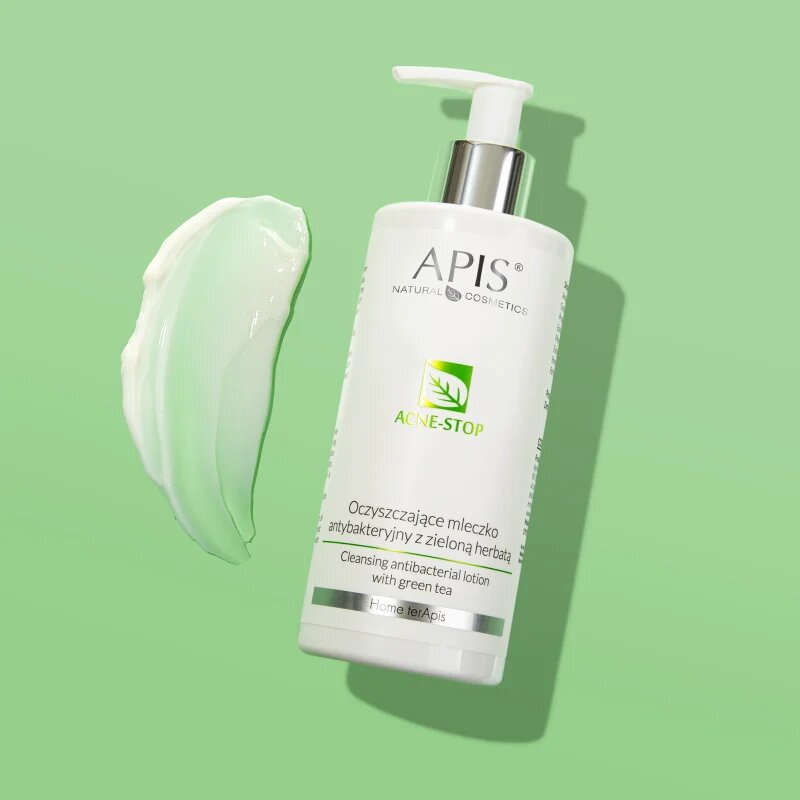 Apis Natural Cosmetics Acne-Stop Home TerApis čisticí a odličovací mléko se zeleným čajem 300 ml