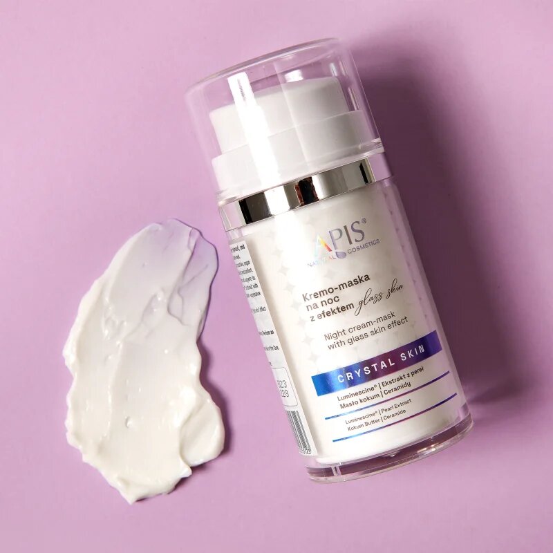 Apis Natural Cosmetics Crystal Skin noční krém-maska pro rozjasnění a hydrataci 50 ml