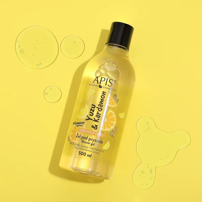Apis Natural Cosmetics Harmony Shot Yuzu & Cardamom harmonizující sprchový gel 500 ml