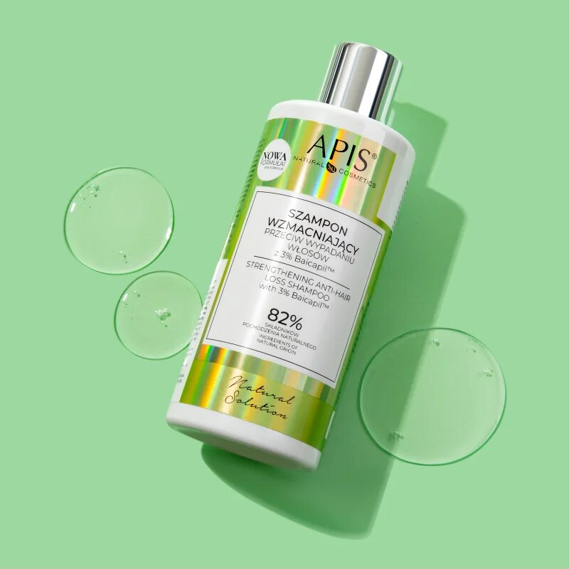 Apis Natural Cosmetics Natural Solution 3% Baicapil posilující šampon proti vypadávání vlasů 300 ml