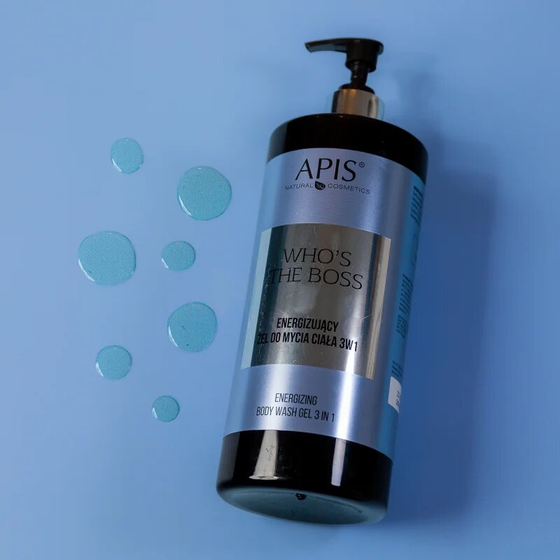 Apis Natural Cosmetics Who's The Boss energizující sprchový gel 3 v 1 pro muže 1000 ml