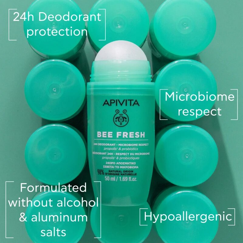 Apivita Bee Fresh Deodorant deodorant roll-on proti pocení a nežádoucímu zápachu 50 ml