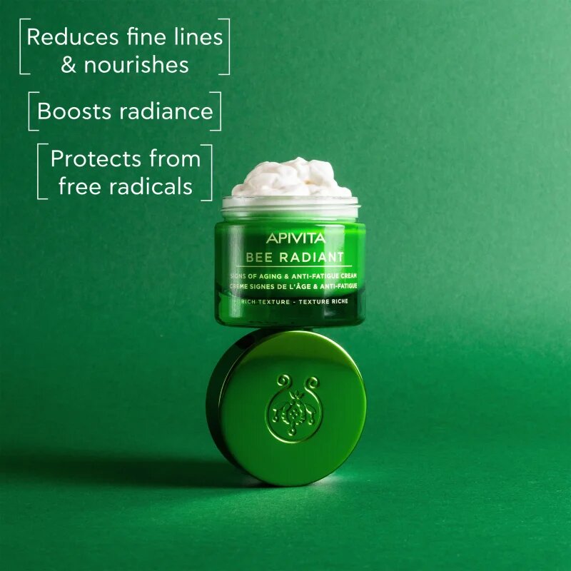 Apivita Bee Radiant Cream - Rich Texture extra výživný pleťový krém proti stárnutí a na zpevnění pleti 50 ml