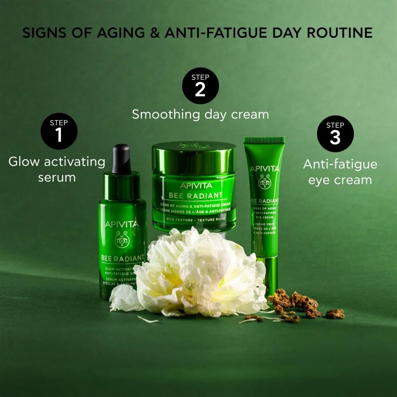 Apivita Bee Radiant Cream - Rich Texture extra výživný pleťový krém proti stárnutí a na zpevnění pleti 50 ml