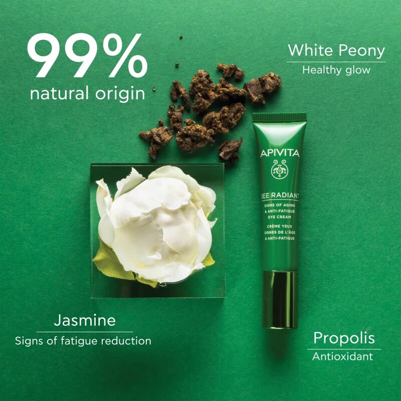 Apivita Bee Radiant Eye Cream oční krém pro korekci tmavých kruhů a vrásek 15 m