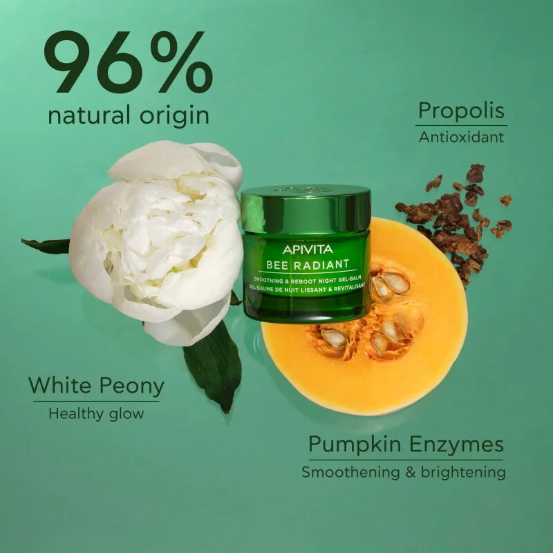 Apivita Bee Radiant Night Gel-Balm noční detoxikační a vyhlazující gel-balzám 50 ml