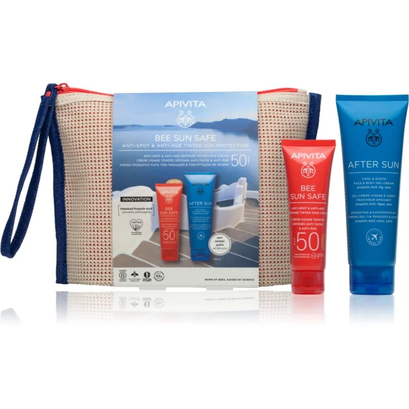 Apivita Bee Sun Safe Anti-spot & Anti-age Tinted Sun Protection sada na opalování