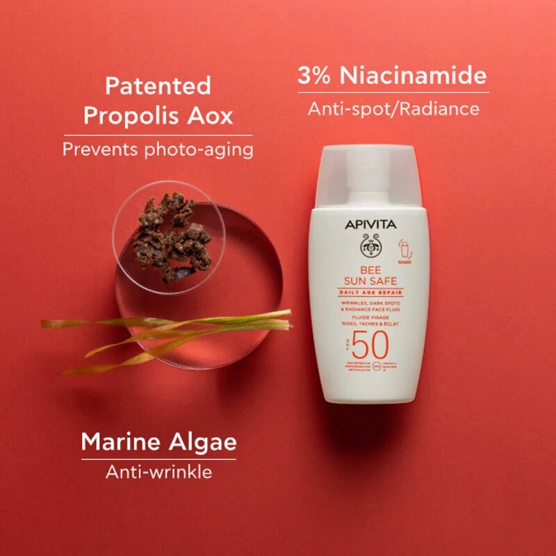 Apivita Bee Sun Safe Daily Age Repair Fluid SPF50 ochranný fluid proti vráskám SPF 50 50 ml