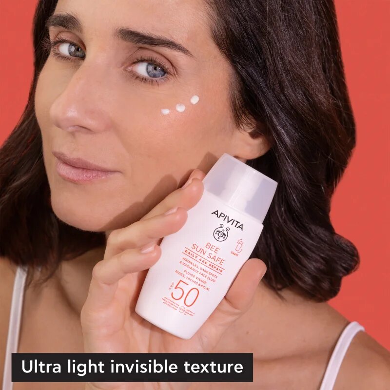 Apivita Bee Sun Safe Daily Age Repair Fluid SPF50 ochranný fluid proti vráskám SPF 50 50 ml