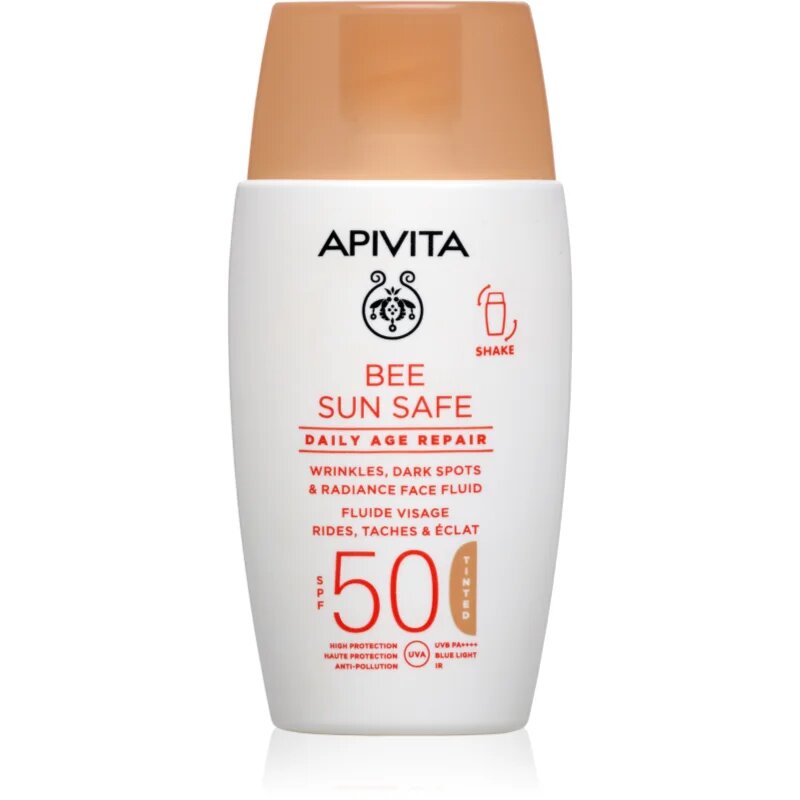 Apivita Bee Sun Safe Daily Age Repair Tinted Fluid SPF50 tónovací ochranný krém SPF 50 50 ml