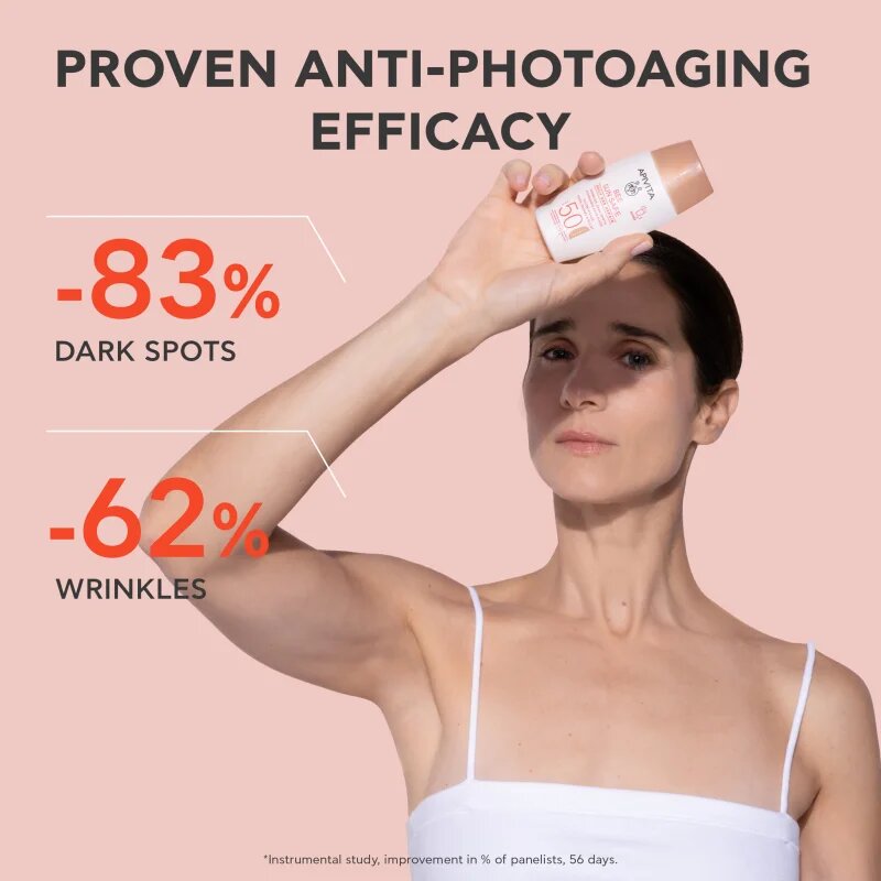 Apivita Bee Sun Safe Daily Age Repair Tinted Fluid SPF50 tónovací ochranný krém SPF 50 50 ml
