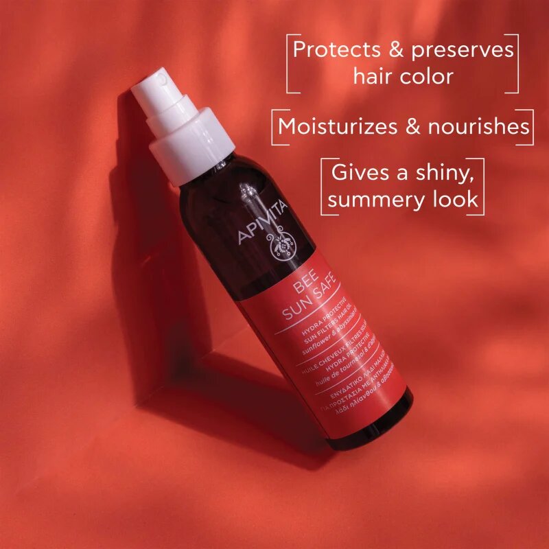 Apivita Bee Sun Safe Hair Oil hydratační olej pro vlasy namáhané sluncem 100 ml