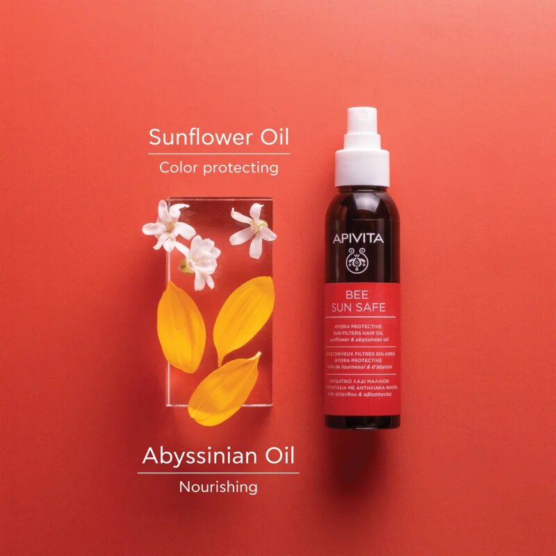 Apivita Bee Sun Safe Hair Oil hydratační olej pro vlasy namáhané sluncem 100 ml