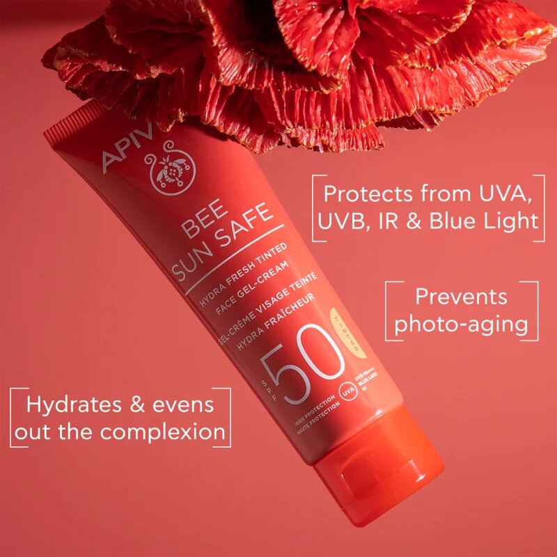 Apivita Bee Sun Safe Hydra Face Tinted Gel-Cream SPF50 tónovaný gel krém SPF 50 50 ml