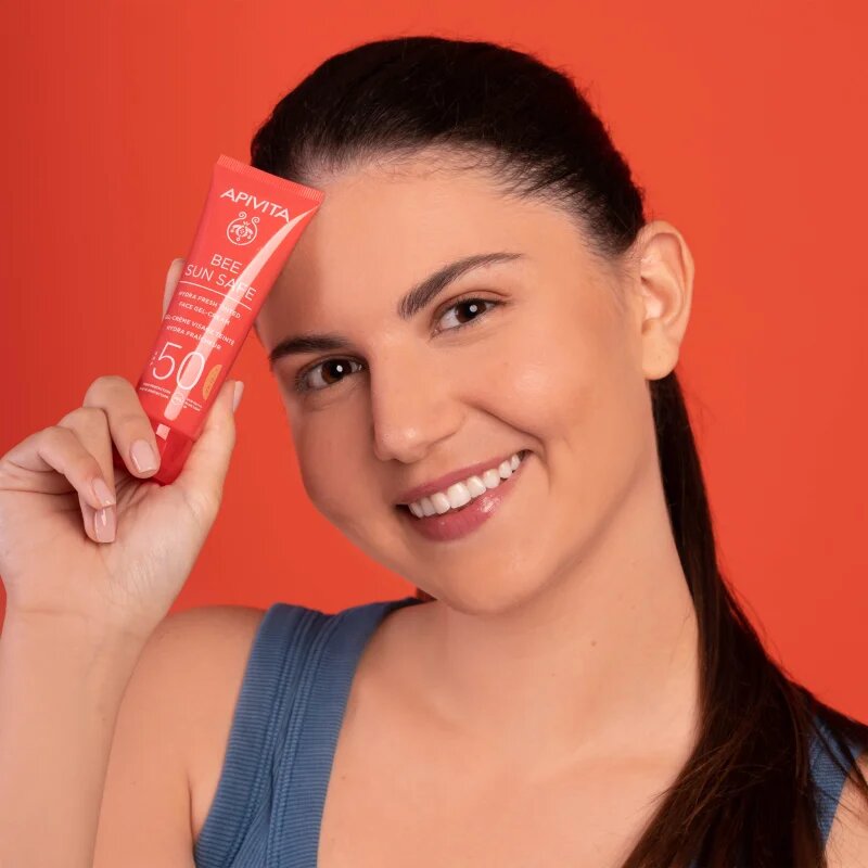 Apivita Bee Sun Safe Hydra Face Tinted Gel-Cream SPF50 tónovaný gel krém SPF 50 50 ml