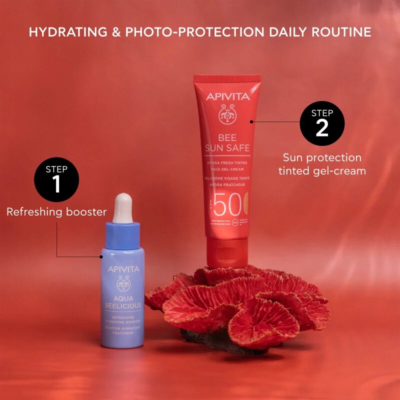 Apivita Bee Sun Safe Hydra Face Tinted Gel-Cream SPF50 tónovaný gel krém SPF 50 50 ml
