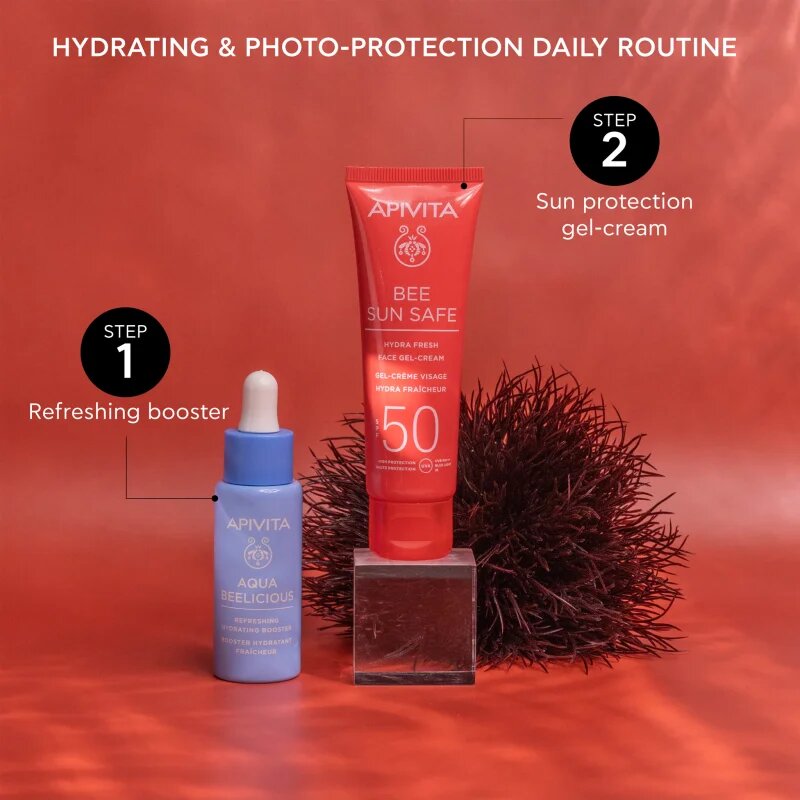Apivita Bee Sun Safe Hydra Fresh Face Gel-Cream SPF50 hydratační gel krém SPF 50 50 ml