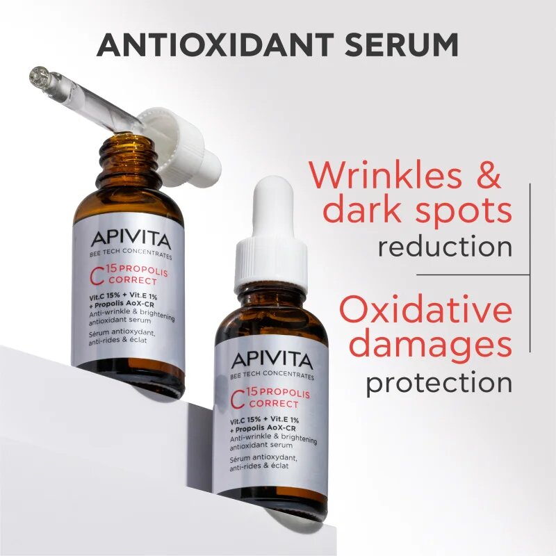 Apivita Bee Tech Concentrates C15 Propolis Correct Serum antioxidační zpevňující pleťové sérum 30 ml