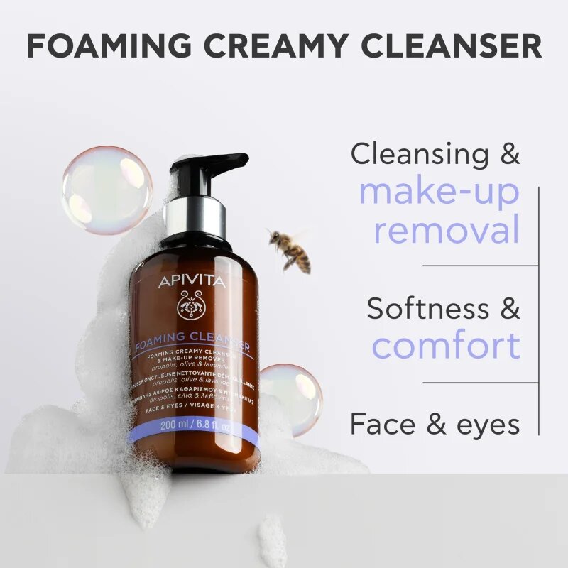 Apivita Cleansing Foaming Cleanser jemná čisticí pěna 200 ml