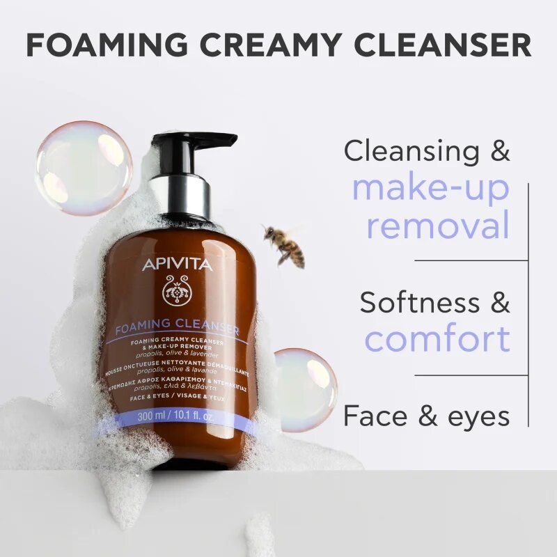 Apivita Cleansing Foaming Cleanser jemná čisticí pěna 300 ml